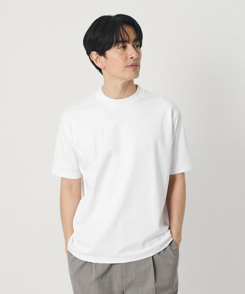 BEAUTY&YOUTH UNITED ARROWS / ビューティー&ユース ユナイテッドアローズ カットソー | プラチナポンチ クール デオドラント ジャケット Tシャツ 抗菌防臭 接触冷感（WHITE）