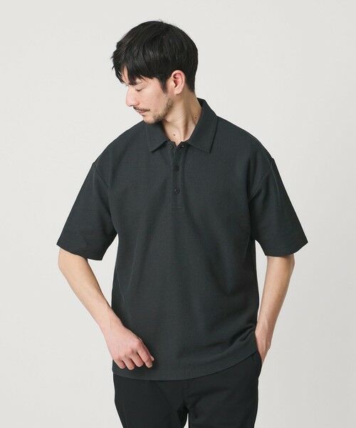 BEAUTY&YOUTH UNITED ARROWS / ビューティー&ユース ユナイテッドアローズ ポロシャツ | 【WEB限定 WARDROBE SMART】エアリー カノコ ポロシャツ	【抗菌防臭・UVカット】（BLACK）