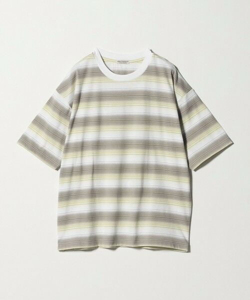 BEAUTY&YOUTH UNITED ARROWS / ビューティー&ユース ユナイテッドアローズ Tシャツ | オンブレ ボーダー クルーネック Tシャツ（CREAM）
