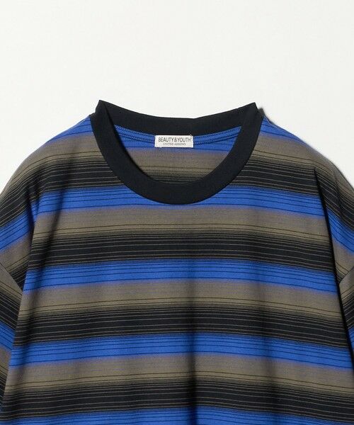 BEAUTY&YOUTH UNITED ARROWS / ビューティー&ユース ユナイテッドアローズ Tシャツ | オンブレ ボーダー クルーネック Tシャツ | 詳細9