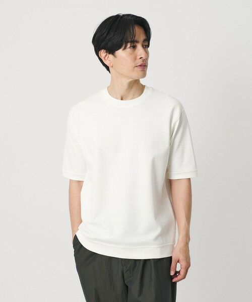 BEAUTY&YOUTH UNITED ARROWS / ビューティー&ユース ユナイテッドアローズ カットソー | ライト ダブルフェイス ジオメ クルーネック Tシャツ 抗菌防臭 | 詳細1