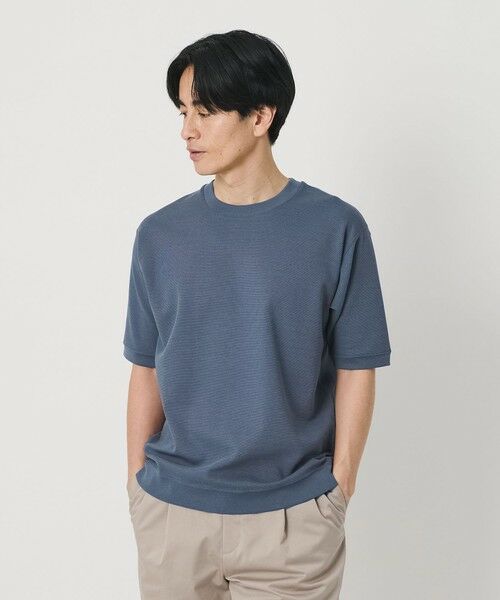 BEAUTY&YOUTH UNITED ARROWS / ビューティー&ユース ユナイテッドアローズ カットソー | ライト ダブルフェイス ジオメ クルーネック Tシャツ 抗菌防臭 | 詳細14