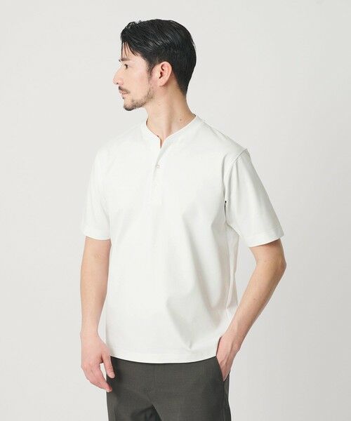 BEAUTY&YOUTH UNITED ARROWS / ビューティー&ユース ユナイテッドアローズ カットソー | 【WEB限定 WARDROBE SMART】クール ハイゲージ モクロディ ヘンリーネック カットソー【抗菌防臭・接触冷感】 | 詳細1