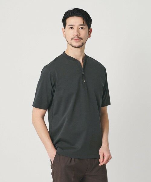 BEAUTY&YOUTH UNITED ARROWS / ビューティー&ユース ユナイテッドアローズ カットソー | 【WEB限定 WARDROBE SMART】クール ハイゲージ モクロディ ヘンリーネック カットソー【抗菌防臭・接触冷感】 | 詳細7