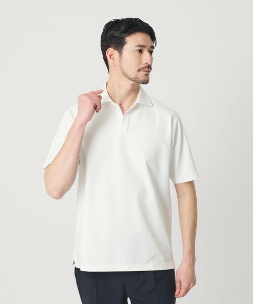 BEAUTY&YOUTH UNITED ARROWS / ビューティー&ユース ユナイテッドアローズ ポロシャツ | 【WEB限定 WARDROBE SMART】クール ハイゲージ モクロディ スキッパー ポロシャツ【抗菌防臭・接触冷感】 | 詳細1
