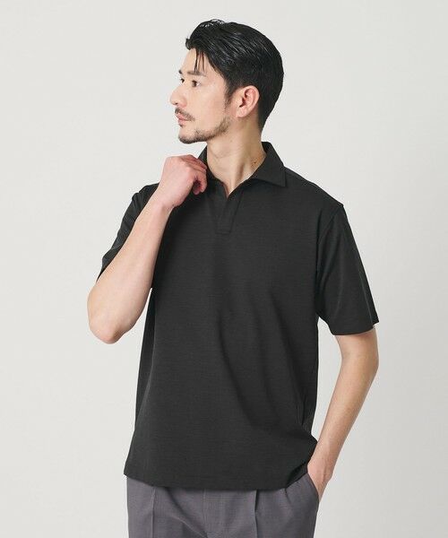 BEAUTY&YOUTH UNITED ARROWS / ビューティー&ユース ユナイテッドアローズ ポロシャツ | 【WEB限定 WARDROBE SMART】クール ハイゲージ モクロディ スキッパー ポロシャツ【抗菌防臭・接触冷感】 | 詳細4