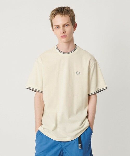 BEAUTY&YOUTH UNITED ARROWS / ビューティー&ユース ユナイテッドアローズ Tシャツ | 【別注】＜FRED PERRY＞ツインティップ クルーネック Tシャツ | 詳細1