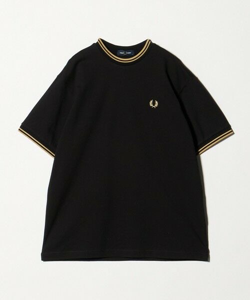 BEAUTY&YOUTH UNITED ARROWS / ビューティー&ユース ユナイテッドアローズ Tシャツ | 【別注】＜FRED PERRY＞ツインティップ クルーネック Tシャツ（BLACK）