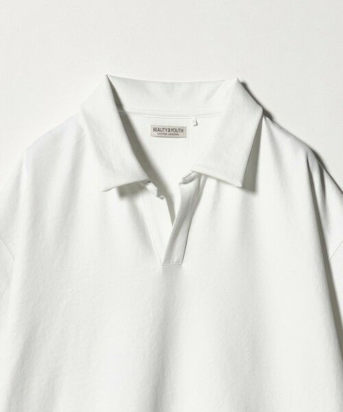 BEAUTY&YOUTH UNITED ARROWS / ビューティー&ユース ユナイテッドアローズ カットソー | フュージョン ツイル スキッパー Tシャツ UVカット 透け防止 ストレッチ | 詳細3