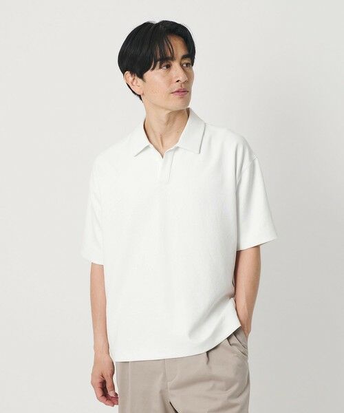 BEAUTY&YOUTH UNITED ARROWS / ビューティー&ユース ユナイテッドアローズ カットソー | フュージョン ツイル スキッパー Tシャツ UVカット 透け防止 ストレッチ | 詳細1