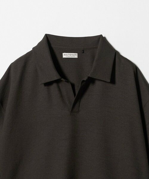 BEAUTY&YOUTH UNITED ARROWS / ビューティー&ユース ユナイテッドアローズ カットソー | フュージョン ツイル スキッパー Tシャツ UVカット 透け防止 ストレッチ | 詳細8