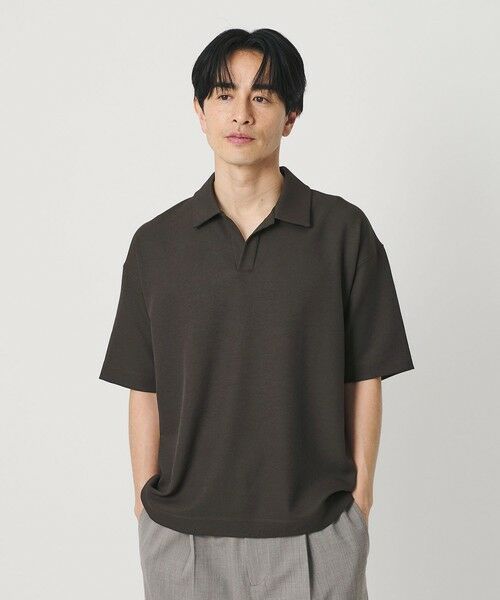 BEAUTY&YOUTH UNITED ARROWS / ビューティー&ユース ユナイテッドアローズ カットソー | フュージョン ツイル スキッパー Tシャツ UVカット 透け防止 ストレッチ | 詳細5