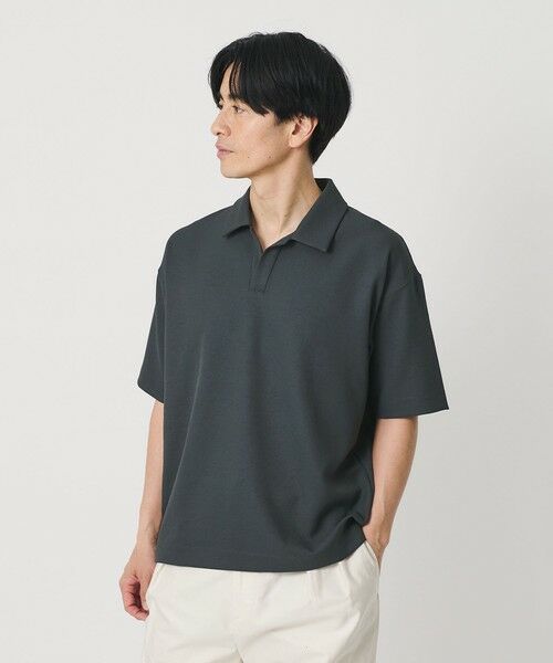 BEAUTY&YOUTH UNITED ARROWS / ビューティー&ユース ユナイテッドアローズ カットソー | フュージョン ツイル スキッパー Tシャツ UVカット 透け防止 ストレッチ | 詳細14
