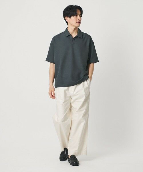 BEAUTY&YOUTH UNITED ARROWS / ビューティー&ユース ユナイテッドアローズ カットソー | フュージョン ツイル スキッパー Tシャツ UVカット 透け防止 ストレッチ | 詳細15