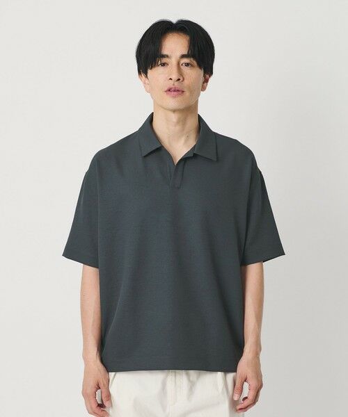 BEAUTY&YOUTH UNITED ARROWS / ビューティー&ユース ユナイテッドアローズ カットソー | フュージョン ツイル スキッパー Tシャツ UVカット 透け防止 ストレッチ | 詳細17