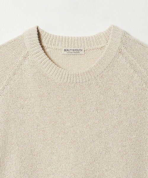 BEAUTY&YOUTH UNITED ARROWS / ビューティー&ユース ユナイテッドアローズ ニット・セーター | ペーパーヤーン サドルスリーブ クルーネック ニット | 詳細7