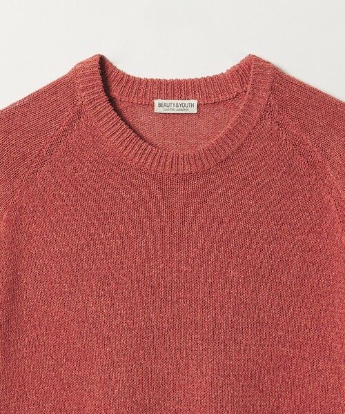 BEAUTY&YOUTH UNITED ARROWS / ビューティー&ユース ユナイテッドアローズ ニット・セーター | ペーパーヤーン サドルスリーブ クルーネック ニット | 詳細9