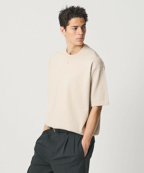 BEAUTY&YOUTH UNITED ARROWS / ビューティー&ユース ユナイテッドアローズ ニット・セーター | KNITEE クリンプコットン クルーネック ニット Tシャツ ウォッシャブル | 詳細8