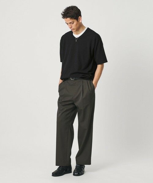 BEAUTY&YOUTH UNITED ARROWS / ビューティー&ユース ユナイテッドアローズ ニット・セーター | KNITEE クリンプコットン Vネック ニット Tシャツ ウォッシャブル | 詳細3