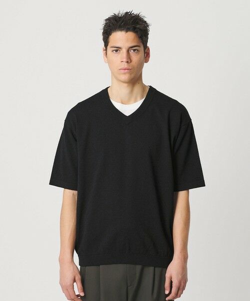 BEAUTY&YOUTH UNITED ARROWS / ビューティー&ユース ユナイテッドアローズ ニット・セーター | KNITEE クリンプコットン Vネック ニット Tシャツ ウォッシャブル | 詳細5