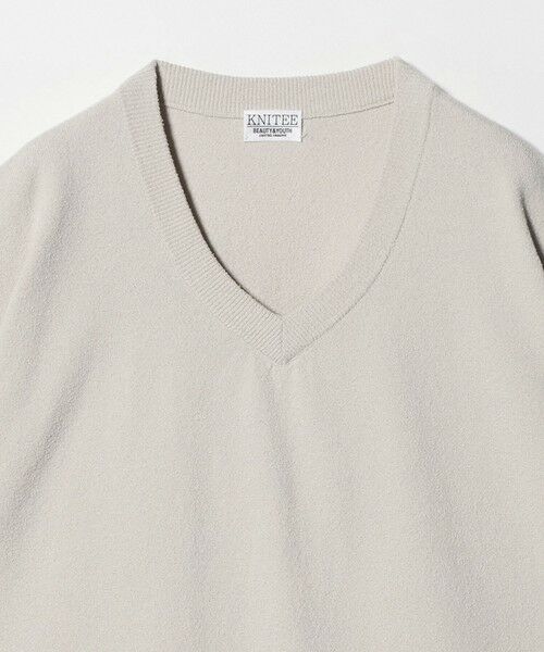 BEAUTY&YOUTH UNITED ARROWS / ビューティー&ユース ユナイテッドアローズ ニット・セーター | KNITEE クリンプコットン Vネック ニット Tシャツ ウォッシャブル | 詳細13