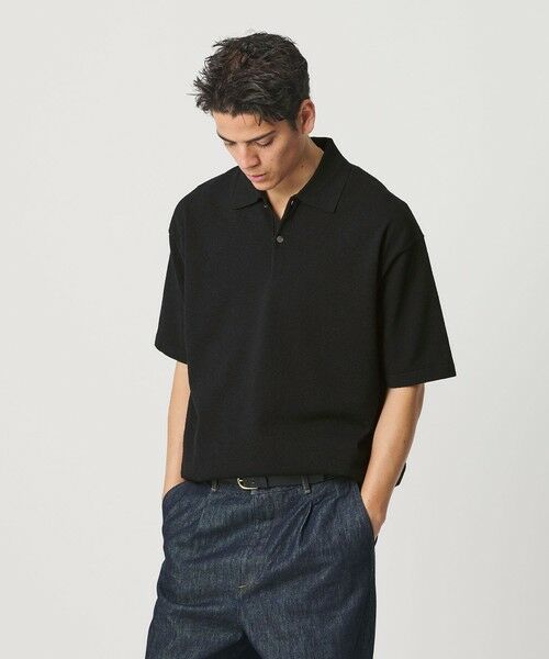 BEAUTY&YOUTH UNITED ARROWS / ビューティー&ユース ユナイテッドアローズ ニット・セーター | KNITEE クリンプコットン ニット ポロシャツ ウォッシャブル | 詳細1