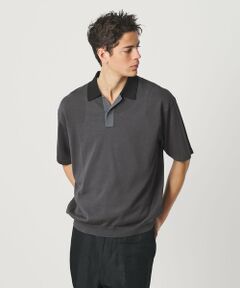 BEAUTY&YOUTH UNITED ARROWS / ビューティー&ユース ユナイテッドアローズ ニット・セーター | クレイジーパターン ギマ ショートスリーブ ポロニット