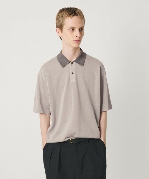 BEAUTY&YOUTH UNITED ARROWS / ビューティー&ユース ユナイテッドアローズ ニット・セーター | クレイジーパターン ギマ ショートスリーブ ポロニット ウォッシャブル | 詳細3