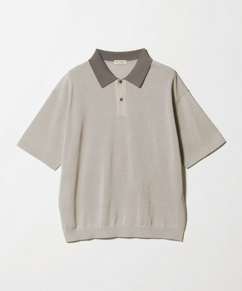 BEAUTY&YOUTH UNITED ARROWS / ビューティー&ユース ユナイテッドアローズ ニット・セーター | クレイジーパターン ギマ ショートスリーブ ポロニット ウォッシャブル | 詳細5