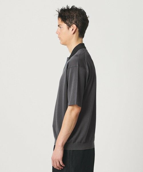 BEAUTY&YOUTH UNITED ARROWS / ビューティー&ユース ユナイテッドアローズ ニット・セーター | クレイジーパターン ギマ ショートスリーブ ポロニット ウォッシャブル | 詳細16