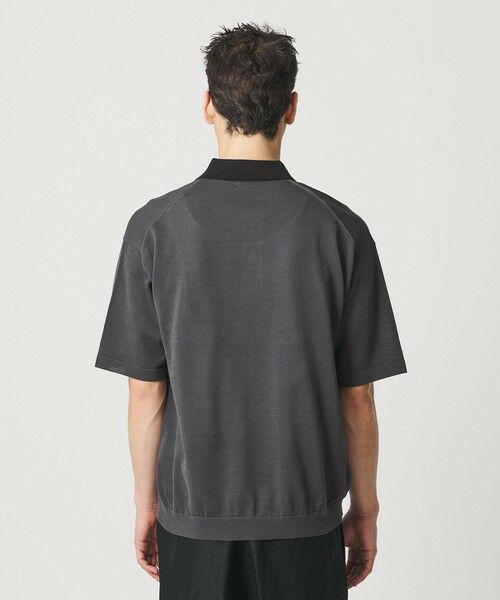 BEAUTY&YOUTH UNITED ARROWS / ビューティー&ユース ユナイテッドアローズ ニット・セーター | クレイジーパターン ギマ ショートスリーブ ポロニット ウォッシャブル | 詳細17