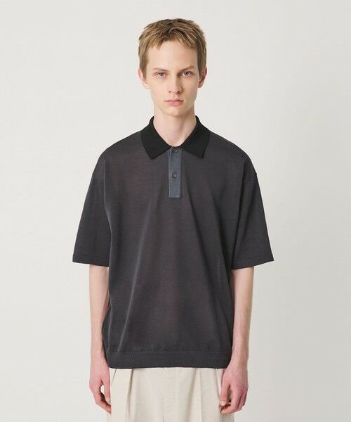 BEAUTY&YOUTH UNITED ARROWS / ビューティー&ユース ユナイテッドアローズ ニット・セーター | クレイジーパターン ギマ ショートスリーブ ポロニット ウォッシャブル | 詳細18
