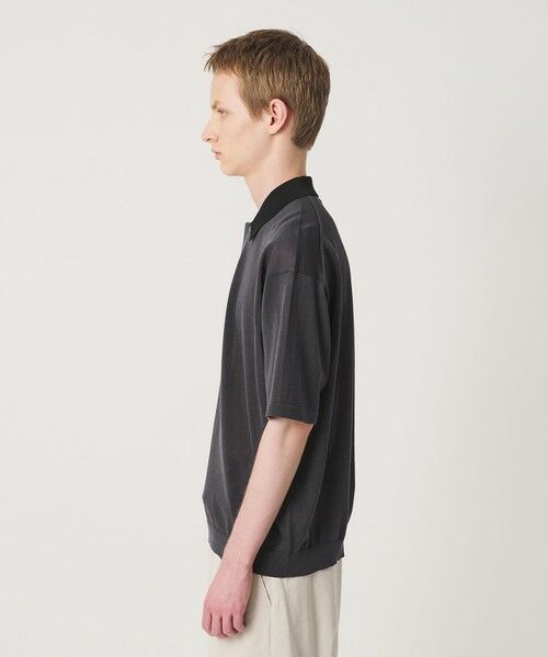 BEAUTY&YOUTH UNITED ARROWS / ビューティー&ユース ユナイテッドアローズ ニット・セーター | クレイジーパターン ギマ ショートスリーブ ポロニット ウォッシャブル | 詳細19