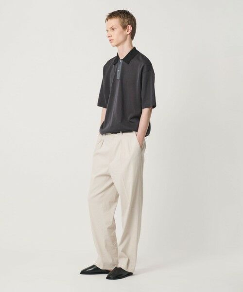 BEAUTY&YOUTH UNITED ARROWS / ビューティー&ユース ユナイテッドアローズ ニット・セーター | クレイジーパターン ギマ ショートスリーブ ポロニット ウォッシャブル | 詳細13