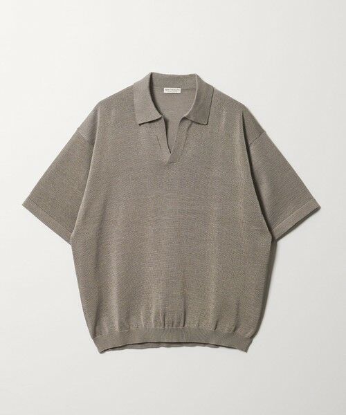 BEAUTY&YOUTH UNITED ARROWS / ビューティー&ユース ユナイテッドアローズ ニット・セーター | シャイン ギマ スキッパー ポロニット ウォッシャブル | 詳細3