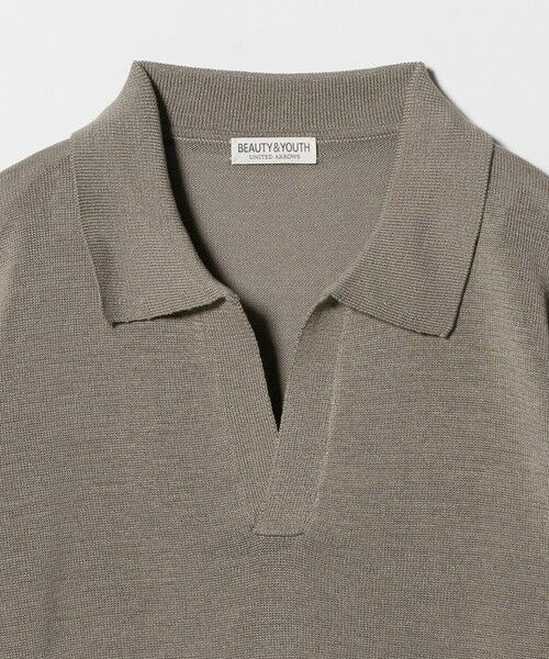 BEAUTY&YOUTH UNITED ARROWS / ビューティー&ユース ユナイテッドアローズ ニット・セーター | シャイン ギマ スキッパー ポロニット ウォッシャブル | 詳細8