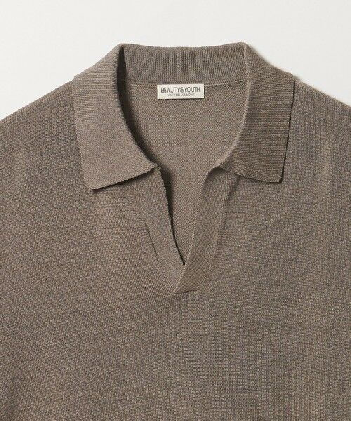 BEAUTY&YOUTH UNITED ARROWS / ビューティー&ユース ユナイテッドアローズ ニット・セーター | シャイン ギマ スキッパー ポロニット | 詳細1
