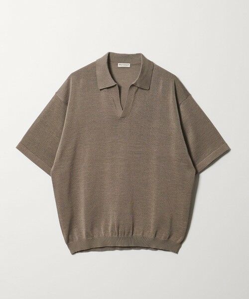 BEAUTY&YOUTH UNITED ARROWS / ビューティー&ユース ユナイテッドアローズ ニット・セーター | シャイン ギマ スキッパー ポロニット（BEIGE）