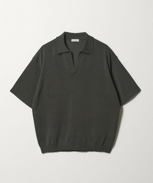 BEAUTY&YOUTH UNITED ARROWS / ビューティー&ユース ユナイテッドアローズ ニット・セーター | シャイン ギマ スキッパー ポロニット（OLIVE）
