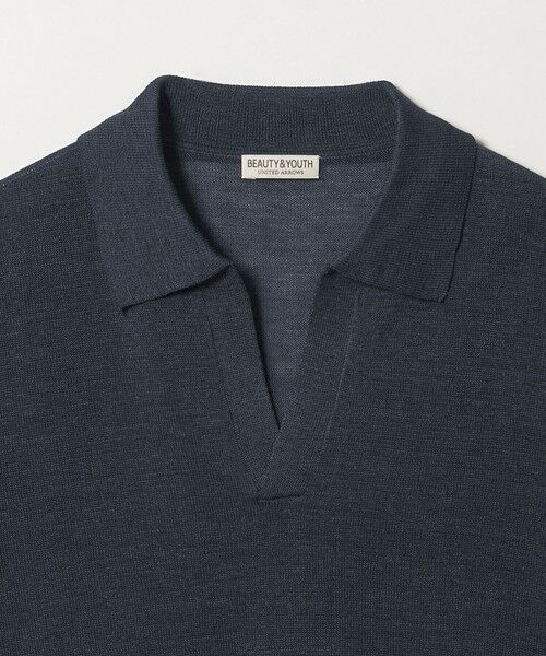 BEAUTY&YOUTH UNITED ARROWS / ビューティー&ユース ユナイテッドアローズ ニット・セーター | シャイン ギマ スキッパー ポロニット ウォッシャブル | 詳細23