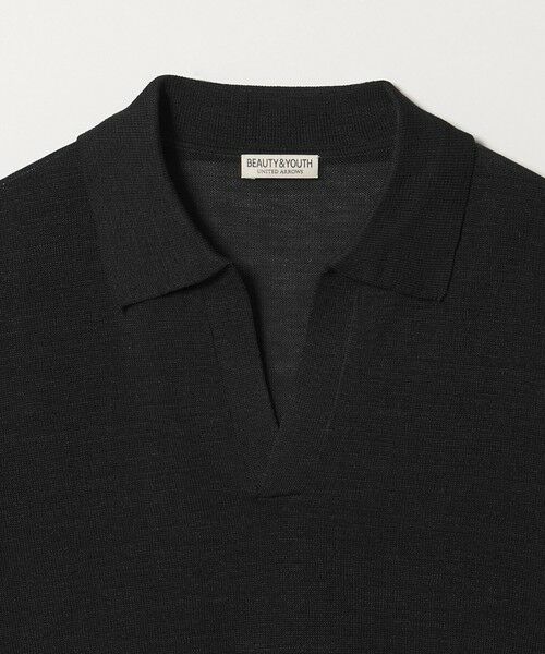 BEAUTY&YOUTH UNITED ARROWS / ビューティー&ユース ユナイテッドアローズ ニット・セーター | シャイン ギマ スキッパー ポロニット | 詳細6