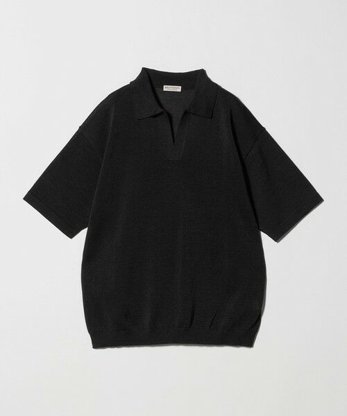 BEAUTY&YOUTH UNITED ARROWS / ビューティー&ユース ユナイテッドアローズ ニット・セーター | シャイン ギマ スキッパー ポロニット ウォッシャブル | 詳細28