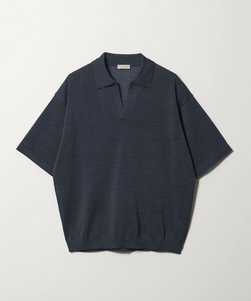BEAUTY&YOUTH UNITED ARROWS / ビューティー&ユース ユナイテッドアローズ ニット・セーター | シャイン ギマ スキッパー ポロニット ウォッシャブル | 詳細21