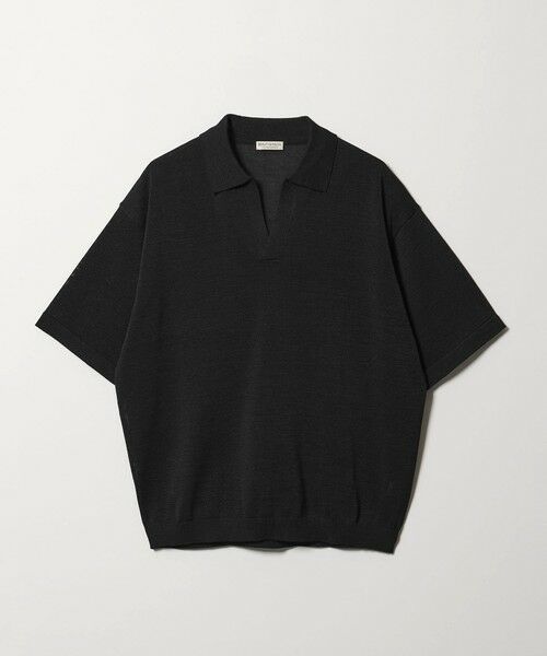 BEAUTY&YOUTH UNITED ARROWS / ビューティー&ユース ユナイテッドアローズ ニット・セーター | シャイン ギマ スキッパー ポロニット（NAVY）