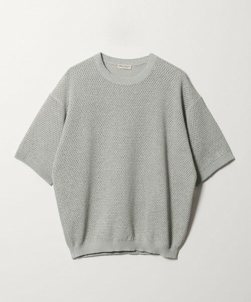 BEAUTY&YOUTH UNITED ARROWS / ビューティー&ユース ユナイテッドアローズ ニット・セーター | ダイアゴナル ウェーブ パターン クルーネック ニット（LT.GRAY）