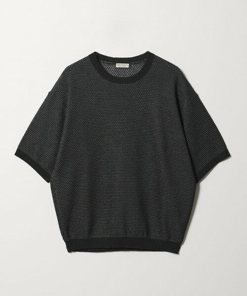 BEAUTY&YOUTH UNITED ARROWS / ビューティー&ユース ユナイテッドアローズ ニット・セーター | ダイアゴナル ウェーブ パターン クルーネック ニット（DK.GRAY）