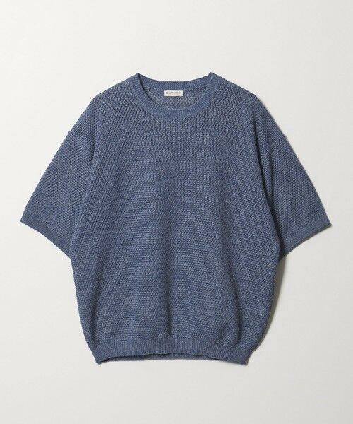 BEAUTY&YOUTH UNITED ARROWS / ビューティー&ユース ユナイテッドアローズ ニット・セーター | ダイアゴナル ウェーブ パターン クルーネック ニット（COBALT）