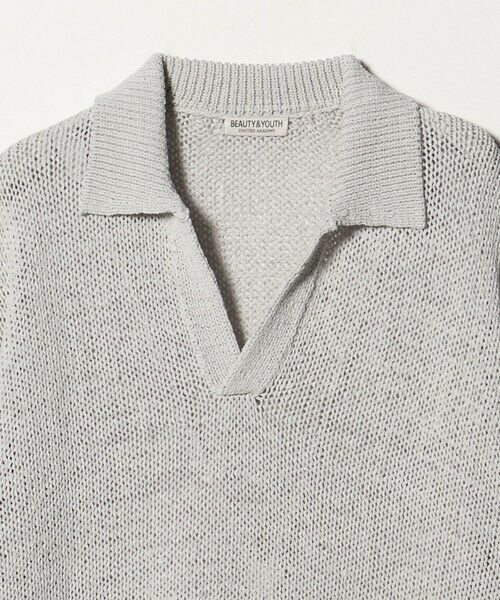 BEAUTY&YOUTH UNITED ARROWS / ビューティー&ユース ユナイテッドアローズ ニット・セーター | テープヤーン スキッパー ショートスリーブ ニット ウォッシャブル | 詳細5
