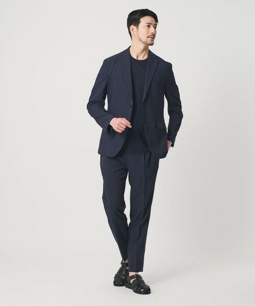 BEAUTY&YOUTH UNITED ARROWS / ビューティー&ユース ユナイテッドアローズ セットアップ | 【WEB限定 WARDROBE SMART】 Reflax ポプリン ジャケット＆イージーパンツ（NAVY）