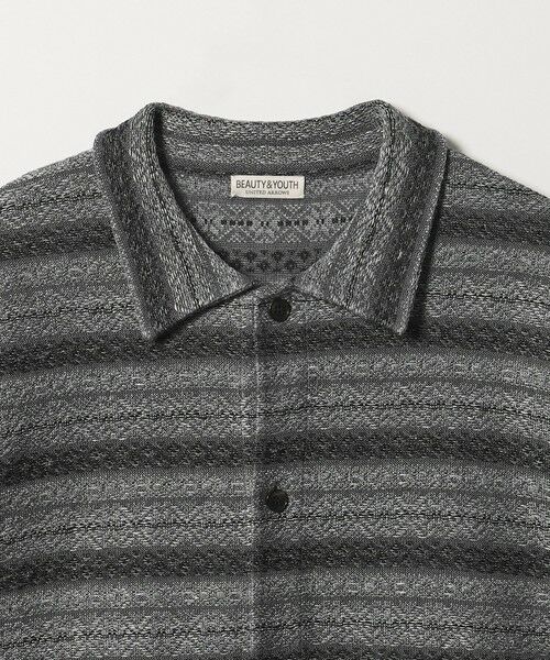 BEAUTY&YOUTH UNITED ARROWS / ビューティー&ユース ユナイテッドアローズ カーディガン・ボレロ | フェアアイル ショートスリーブ ニットシャツ ウォッシャブル | 詳細3